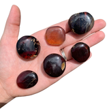 Gemstone Coin - Mini Crystal Worry Stone - Pocket Stone