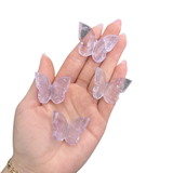 Mini 3D Gemstone Butterfly - Natural Crystal Butterfly - Small Gemstone Butterfly Carving
