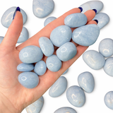 Angelite Tumbled Stone, Tumbled Angelite, Healing Angelite