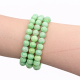 Variscite Bracelet - Round Variscite Bracelet - 8mm Variscite Bracelet - High Quality
