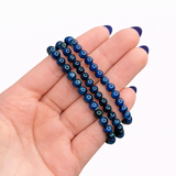 Super Quality Afghanite Bracelet - Round Afghanite Bracelet - 4mm Afghanite Bracelet - UV Reactive