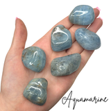 Aquamarine Tumble, Tumbled Aquamarine, Polished Aquamarine, Pocket Aquamarine