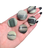 Gemstone Coin - Mini Crystal Worry Stone - Pocket Stone