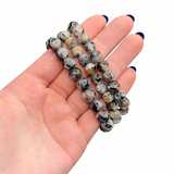 Black Moonstone and Sunstone Bracelet - Sunstone in Moonstone Bracelet - 8mm Moonstone Bracelet - High Quality