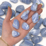 Blue Lace Agate Tumble, Round Blue Lace Agate, Tumbled Blue Lace Agate