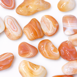 Banded Carnelian, Tumbled Carnelian, Banded Agate, Healing Carnelian