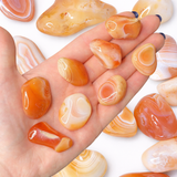 Banded Carnelian, Tumbled Carnelian, Banded Agate, Healing Carnelian