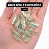 GEM JAR Cats Eye Tourmaline - Tanzania - Natural Green Tourmaline with Cats Eye "Shift"