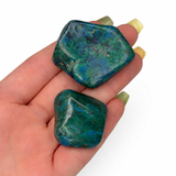 XL Chrysocolla Tumbled Stone, Chrysocolla with Quartz, Chrysocolla and Shattuckite, XL Chrysocolla, T-15-1