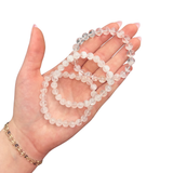 White Phantom Quartz Bracelet - Quartz Phantom Bracelet - 8mm Quartz Bracelet - High Quality
