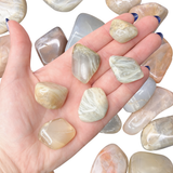 Earth Moonstone Tumble, Natural Moonstone Tumble, Flash Moonstone, Earth Moonstone Pocket Stone