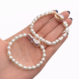 Fresh Water Pearl Bracelet - Purple Pearl Bracelet - 8mm Pearl Bracelet - High Quality