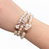 Fresh Water Pearl Bracelet - Purple Pearl Bracelet - 8mm Pearl Bracelet - High Quality