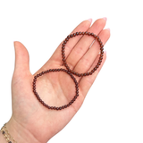 Orange Garnet Bracelet - Garnet Bracelet - 4mm Orange Garnet Bracelet - High Quality