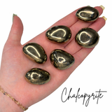 Tumbled Chalcopyrite, Polished Chalcopyrite, Chalcopyrite Tumble, Chalcopyrite Pocket Stone, T-158