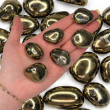 Tumbled Chalcopyrite, Polished Chalcopyrite, Chalcopyrite Tumble, Chalcopyrite Pocket Stone, T-158
