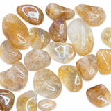 Golden Healer Tumble, Yellow Hematoid Quartz Tumble, Tumbled Yellow Fire Quartz