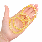 Golden Healer Bracelet - Yellow Hematoid Quartz Bracelet - 8mm Golden Healer Bracelet - High Quality