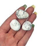 Tumbled Howlite, Howlite Tumbled Stone, Polished Howlite, Howlite Pocket Stone