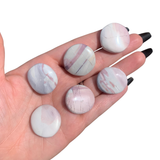 Gemstone Coin - Mini Crystal Worry Stone - Pocket Stone