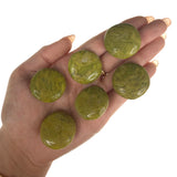 Gemstone Coin - Mini Crystal Worry Stone - Pocket Stone