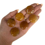 Gemstone Coin - Mini Crystal Worry Stone - Pocket Stone