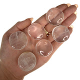 Gemstone Coin - Mini Crystal Worry Stone - Pocket Stone