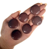 Gemstone Coin - Mini Crystal Worry Stone - Pocket Stone