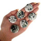 Gemstone Coin - Mini Crystal Worry Stone - Pocket Stone