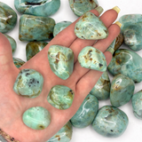 Green Moonstone Tumble, Garnierite Tumble, Tumbled Green Moonstone, Tumbled Garnierite