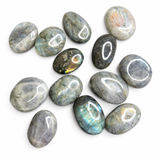 Labradorite Palm Stone - Natural Labradorite - Polished Labradorite Palm - Flashy Labradorite