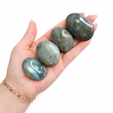 Labradorite Palm Stone - Natural Labradorite - Polished Labradorite Palm - Flashy Labradorite