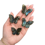 Mini 3D Gemstone Butterfly - Natural Crystal Butterfly - Small Gemstone Butterfly Carving