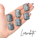 Larvikite Stone, Tumbled Larvikite, Larvikite Pocket Stone, Larvikite Tumble