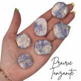 Prairie Tanzanite Tumble, Wyoming Zoisite Tumble, Tumbled Prairie Tanzanite