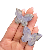 Mini 3D Gemstone Butterfly - Natural Crystal Butterfly - Small Gemstone Butterfly Carving