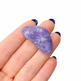 Lepidolite Tumbled Stone, Light Lepidolite Tumble, Pocket Lepidolite Stone, Tumbled Lepidolite