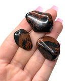 Mahogany Obsidian, Red Obsidian, Tumbled Mahogany Obsidian