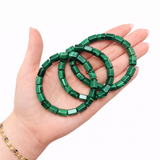 Malachite Cylinder Bracelet - Malachite Bracelet - High Quality