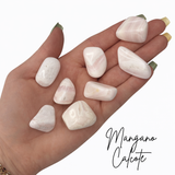 Pink Mangano Calcite Tumble, Tumbled Mangano Calcite, Polished Mangano Calcite, UV Reactive Calcite, T-148
