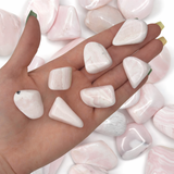 Pink Mangano Calcite Tumble, Tumbled Mangano Calcite, Polished Mangano Calcite, UV Reactive Calcite, T-148