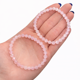 Pink Morganite Bracelet - Round Morganite Bracelet - 5mm Morganite Bracelet - High Quality