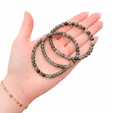 Quality Moss Agate Bracelet - Green Moss Agate Bracelet - 5mm Mossy Agate - High Quality