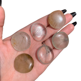 Gemstone Coin - Mini Crystal Worry Stone - Pocket Stone