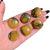 Gemstone Coin - Mini Crystal Worry Stone - Pocket Stone