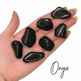 Black Onyx Tumble, Tumbled Black Onyx, Healing Black Onyx, Smooth Black Onyx Tumbled Stone, T-167