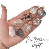 Pink Botswana Agate, Tumbled Pink Botswana, Botswana Agate