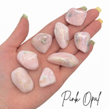 Pink Opal Tumble, Tumbled Pink Opal, Pink Opal Pocket Stone