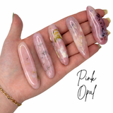 QUALITY Pink Opal Stick, Tumbled Pink Opal, Pink Opal Tumbled Stick, Pocket Pink Opal