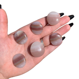 Gemstone Coin - Mini Crystal Worry Stone - Pocket Stone